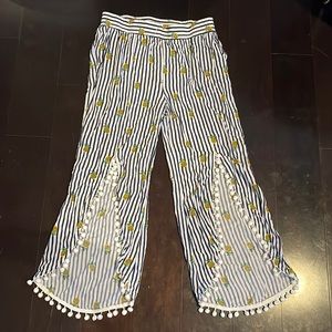 Pineapple wide leg pants